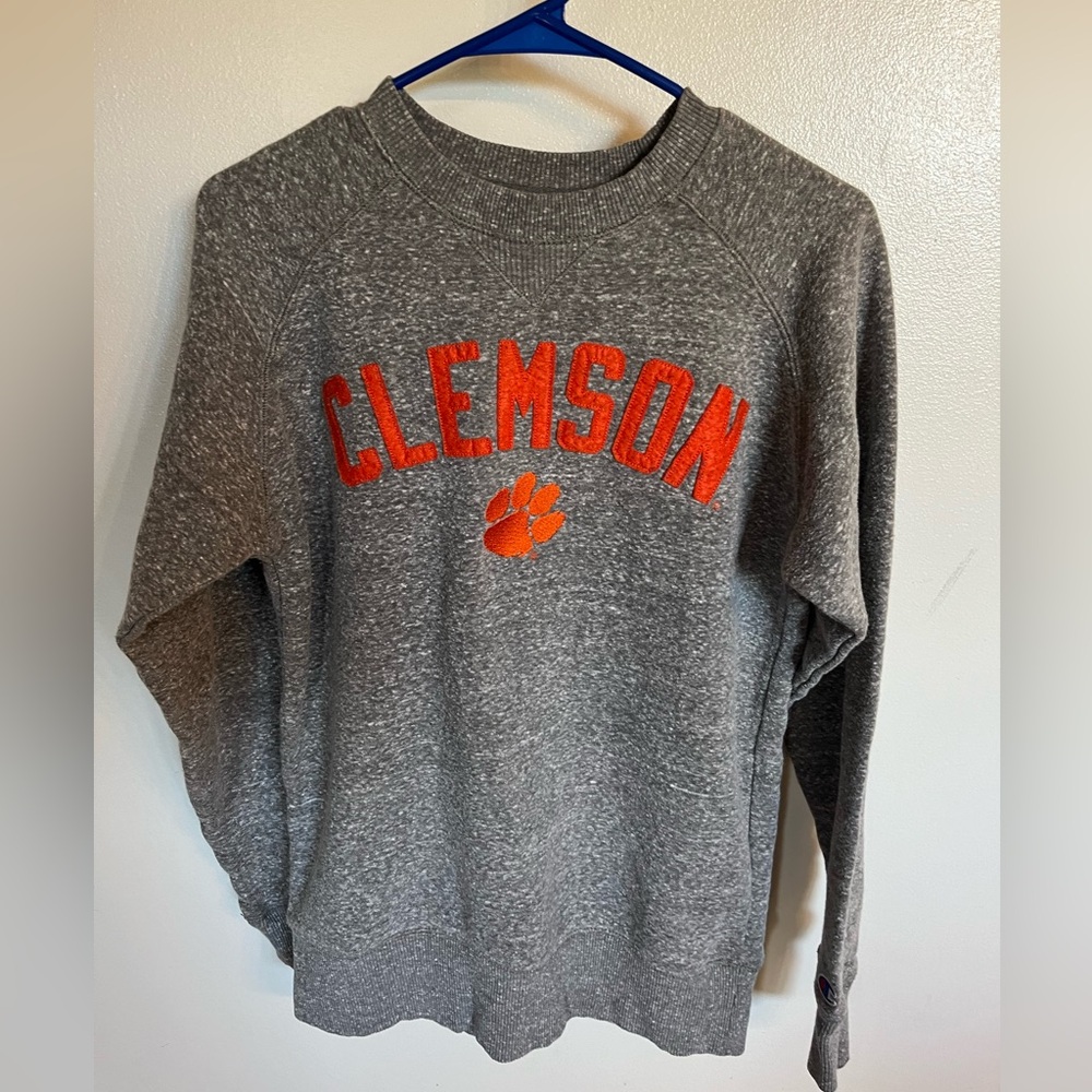 Champion Clemson Crewneck Sweatshirt Size Small Embroidered logo